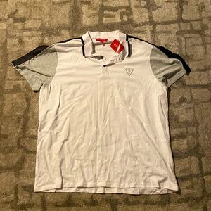 Guess Mens XXL white polo
